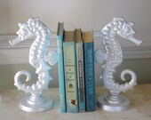 Cast Iron Sea Horse Bookend - PICK YOUR COLOR