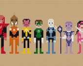 Pixel People - The Lantern Rainbow - PDF Cross-stitch Pattern - INSTANT DOWNLOAD