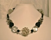 Rhinestone & Black Necklace