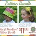 Bucket Hat & Headband PDF Sewing Pattern Bundle S105Combo/107, Baby to Adult Sizes