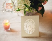 Oval Cameo Wedding Table Numbers As Seen On Style Me Pretty Blog / Table Cards / Table Markers