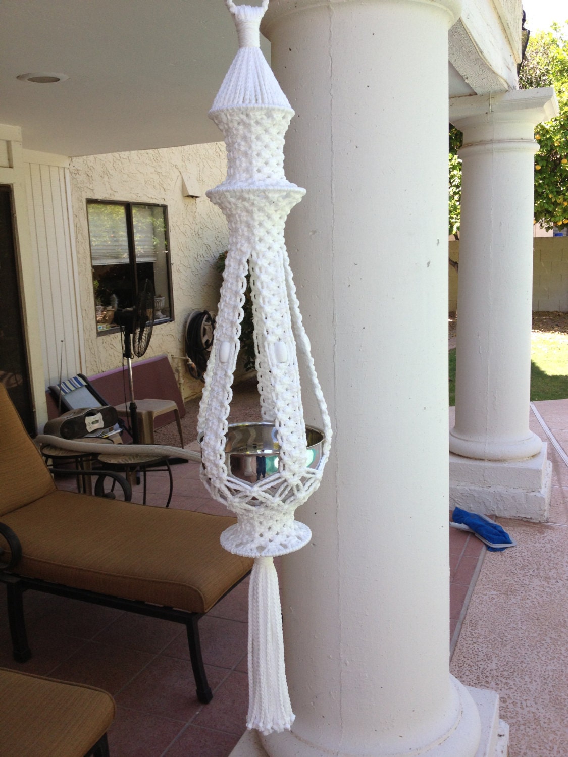Macrame Plant Hanger Snowfall