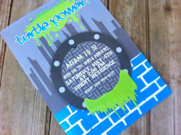 Printable Turtle Power Printable Invitation Il_170x135
