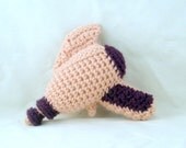 Crochet Raygun in Pale Pink and Royal Purple - Baby's First Raygun