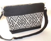 Ikat Tribal Black and White Purse