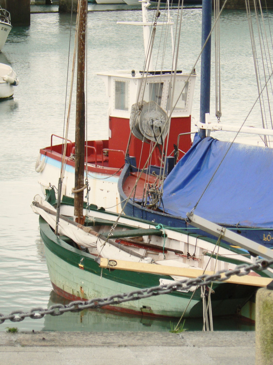 Boats in Harbor, fine art photography, Isle de Groix, France