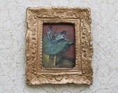 Framed Miniature Degas Dancers at Barre in One Twelfth Scale