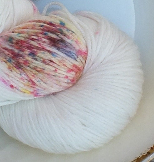 Birthday Cake on Creme Puff Sock MCN 100 grams