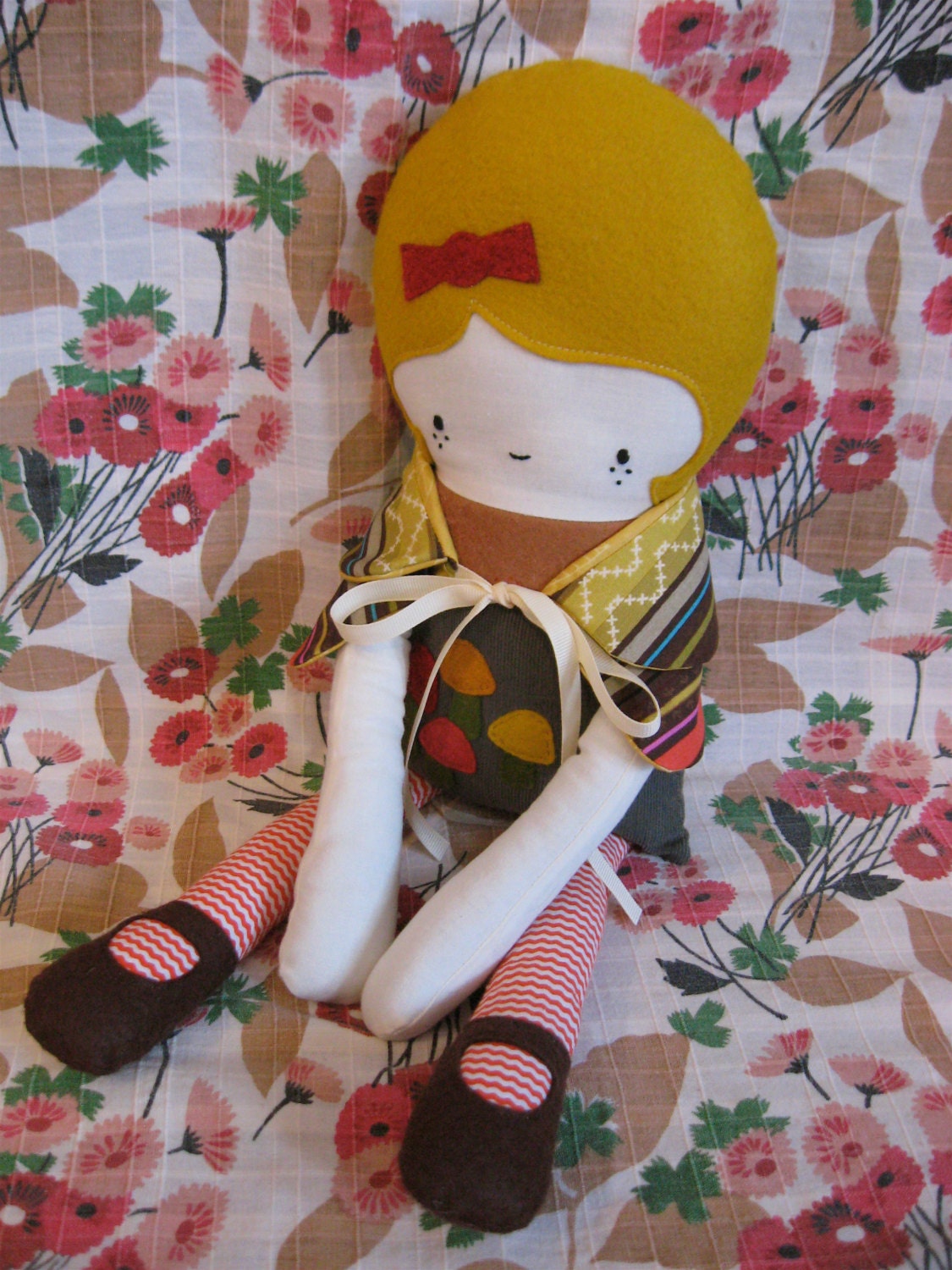 Mod Minnie Girl Fabric Doll