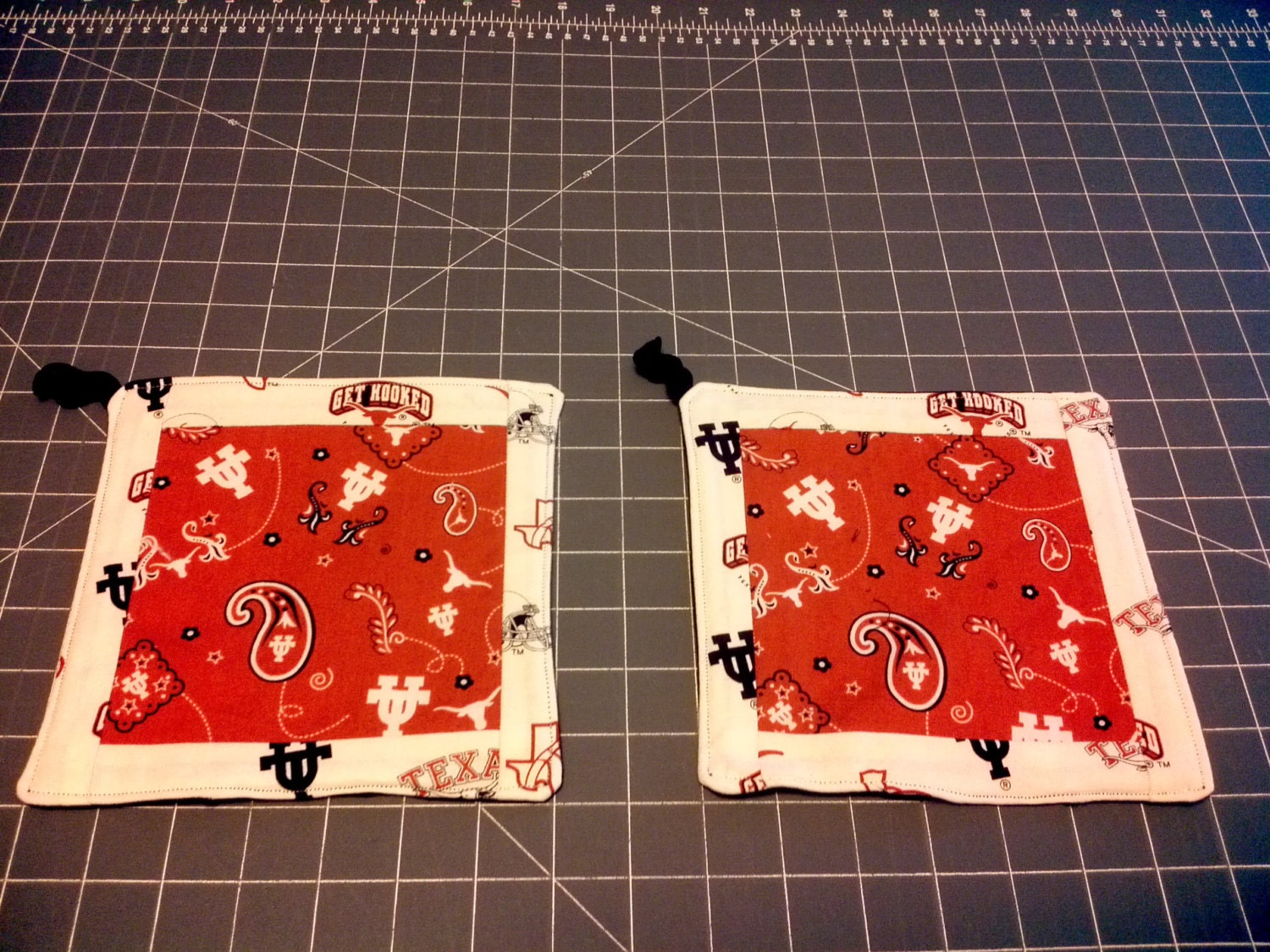 University of Texas Longhorn Handmade Pot Holder Set of 2