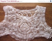 20% OFF SALE Edwardian Belgian Lace Pieces, Garment Pieces, Collar, Set of 2