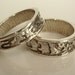 Sterling Silver Wedding Bands Rings His and Hers Custom Cuttlebone Cast