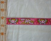 Super Cute Girly Skull Ribbon sold by the yard