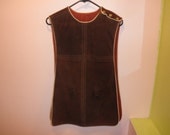 70s Super Adorable Milk Chocolate Suede Tunic