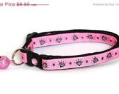 ON SALE Diamond Cat Collar - Diamonds on Pink - Large Size Collar