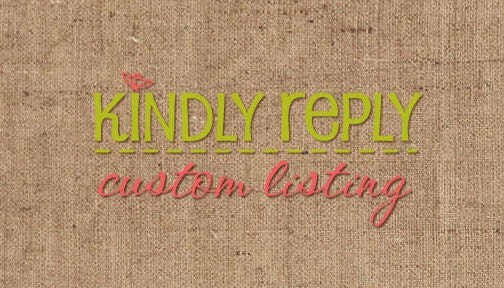 RESERVED LISTING for Melissa Vandevere