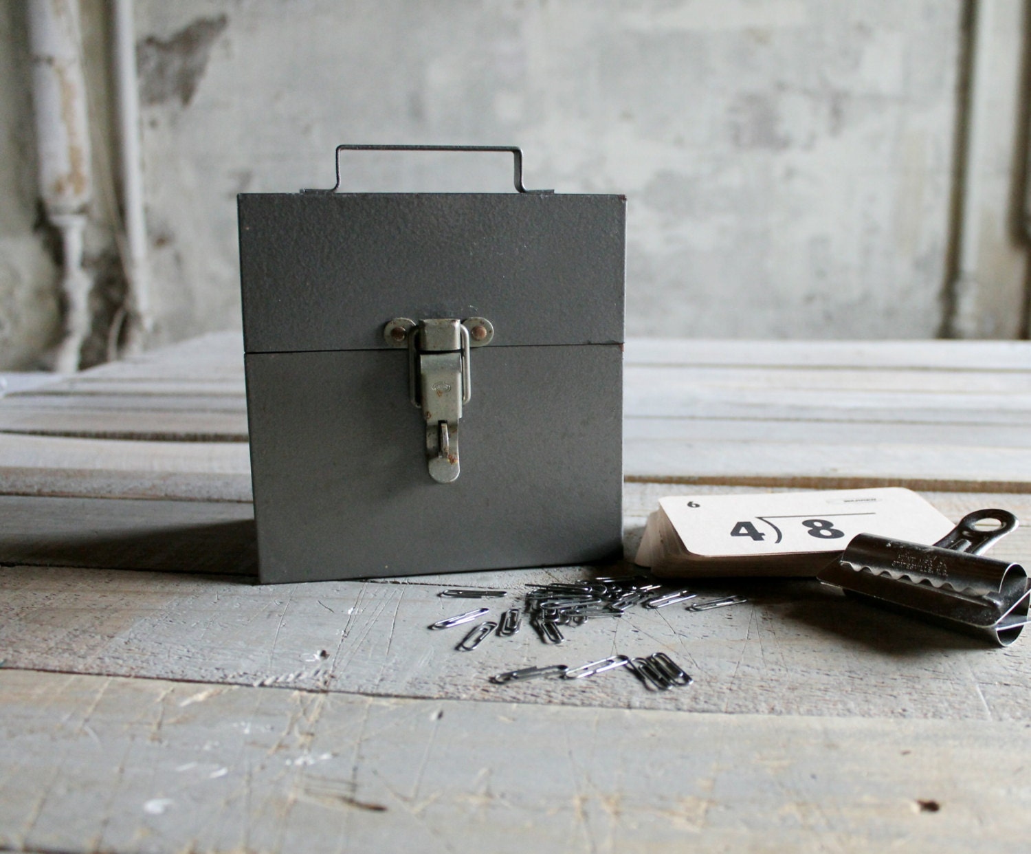 Vintage Metal Grey Utility Box