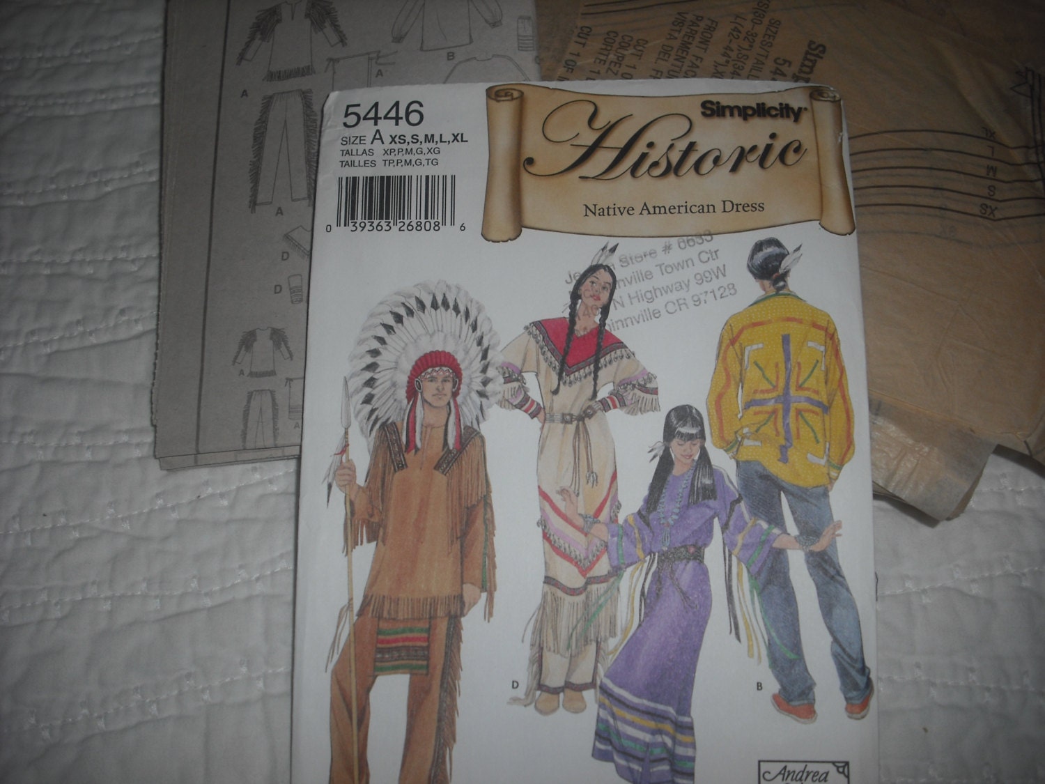 Simplicity 5446 - Historic Native American Dress Pattern