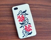 Ethnic Cross stitch iPhone case 4 or 4s - ethnic Ukrainian embroidery - c005