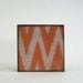 Chevron Wall Decor Zig Zag 5x5 art block on wood Orange and Gray Geometric modern wall art