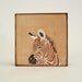 Zebra Wall Art l 5x5 art block baby decor nursery decor Children Safari Stripes animal redtilestudio