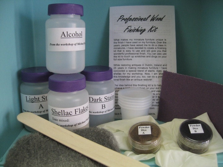 Wood Finishing Kit for Dollhouse Furniture, Furniture Kits, hobbies and furniture touch up
