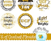 UNIVERSITY of CENTRAL FLORIDA Images, Digital Images, 1" Circles, Button Images, Pin Images, Bottlecap Images, Sports Images, College Teams