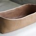 Large Burlap Brown Fruit Bowl - Handmade ceramic burlap pot