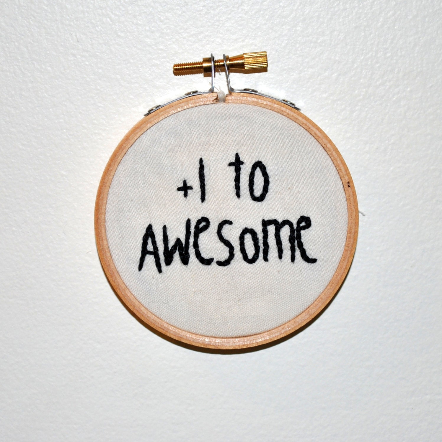 Plus 1 to Awesome - Bite Sized Embroidery