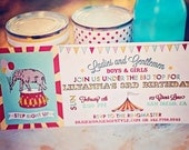 Circus Birthday Invitation- Printable, Carnival