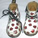 red and white ladybird boots  - UK infant size 7 - US 8 - tiny Dr Martens shoes - rare and very old.