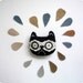 Grumpy cat  - felt and lacy brooch by Wassupbrothers