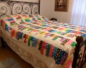 Color Wheel Dots full size quilt top