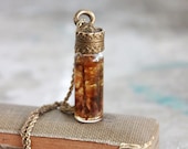 vintage art nouveau vial necklace
