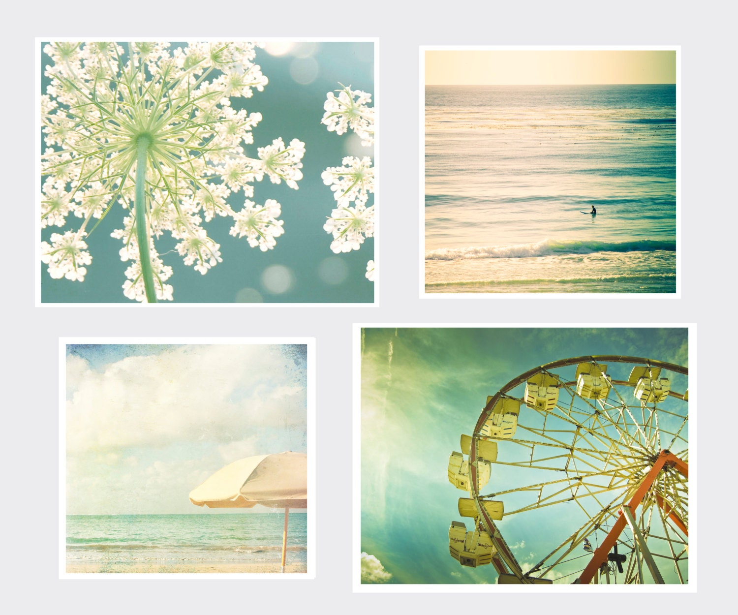 Large Wall Set, Four Individual Prints, Savings, Two 11x14 and Two 12x12 prints, Fine Art Photography, Cottage Light Studio