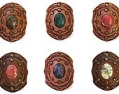 SALE Factory Discounted Version of the KKC Boho Cuff Choose from Gemstone and Leather Color Options