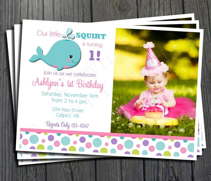 Nautical Whale Birthday Invitation - FREE Thank You Card included Il_170x135