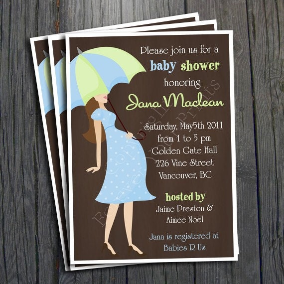 Baby Boy Shower Invitation - FREE Thank You Card included Il_570xn