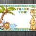 Jungle Birthday Invitation - FREE Thank You Card included