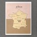I Love You in France 8x10 / French Map, Typography Poster, Giclee, Modern Baby Girl Pink Nursery Decor, European Travel Theme, Digital Print