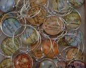 Custom Map Wine Charms - Six cities with a special place in the heart.