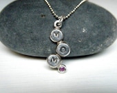 Modern Mom Ruby Bubble Necklace Sterling Silver Eco Jewelry On Sale