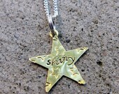 Shiny - Hand Stamped Necklace    -Made to Order-
