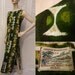 Vintage 1960s Hawaiian Dress - 70s Green White Diamond Head Maxi Barkcloth M L