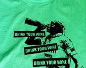 Medium Womens Size Drink Your Wine Fausto Coppi Cycling Tee
