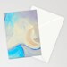 DUSK folded note card - greeting card - stationery - blue clouds sky - moon - contemporary fine art