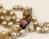 Vintage Beaded Wedding Cake Pearl Necklace  - 2821