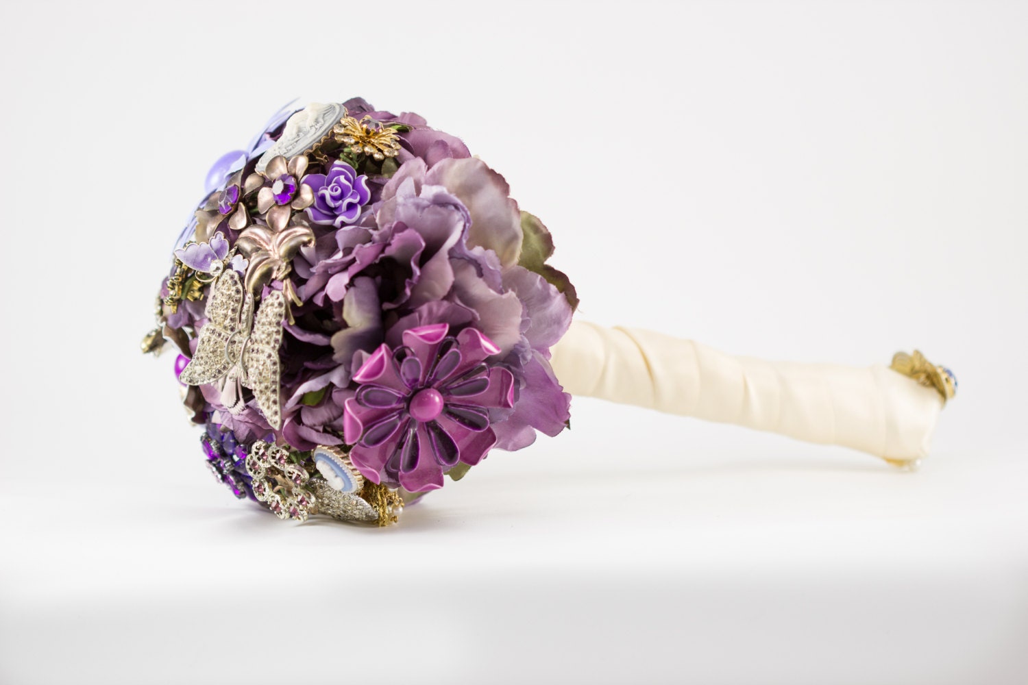 Lavender Purple Brooch Bouquet Ready to Ship
