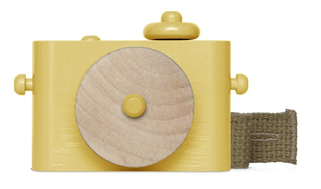Pixie - wooden toy camera, two-tone w/o cork bottom