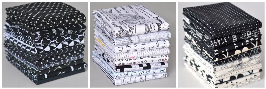 Black and White Master Stash Builder Fat Quarter Bundle of 29